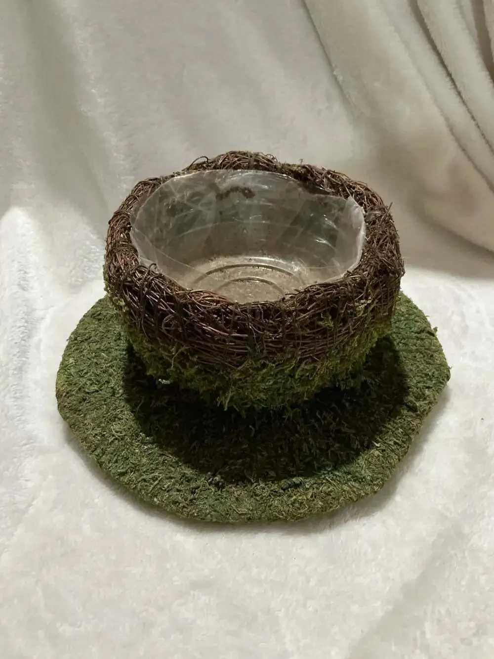 Fairy Garden Tea Cup Planter Moss Twig Container